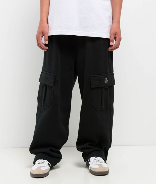 Ninth Hall Kids Stash Black Cargo Sweatpants