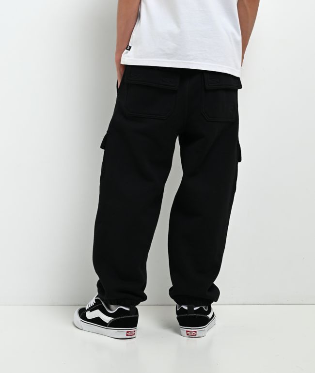 Ninth Hall Kids Stash Black Cargo Sweatpants - thumbnail 2