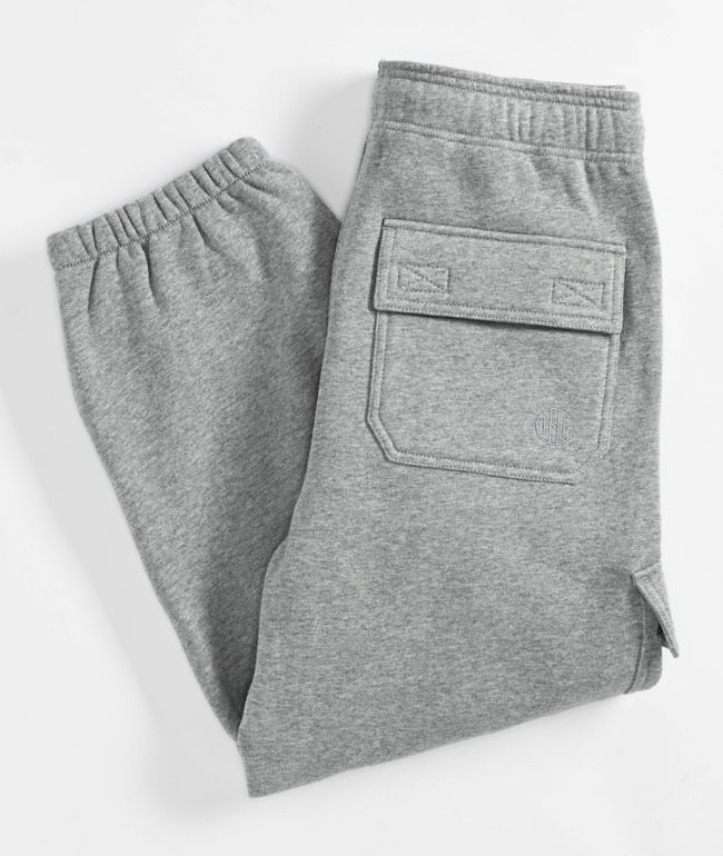 Ninth Hall Kids Stash Cargo Heather Grey Sweatpants - thumbnail 3