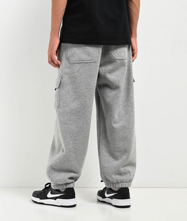 Ninth Hall Kids Stash Cargo Heather Grey Sweatpants - thumbnail 2