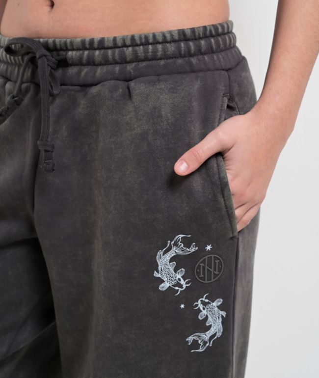 Ninth Hall Kyra Black Mineral Wash Oversized Sweatpants - thumbnail 3