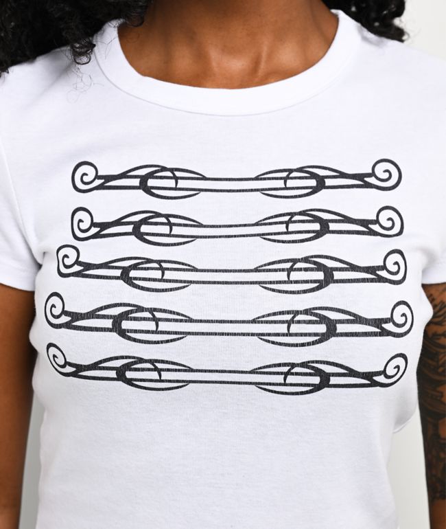 Ninth Hall Marching Band White Crop T-Shirt - thumbnail 3