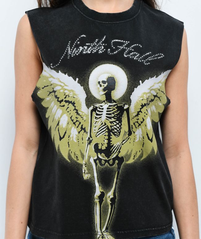 Ninth Hall Mattie Skeleton Black Wash Tank Top - thumbnail 3