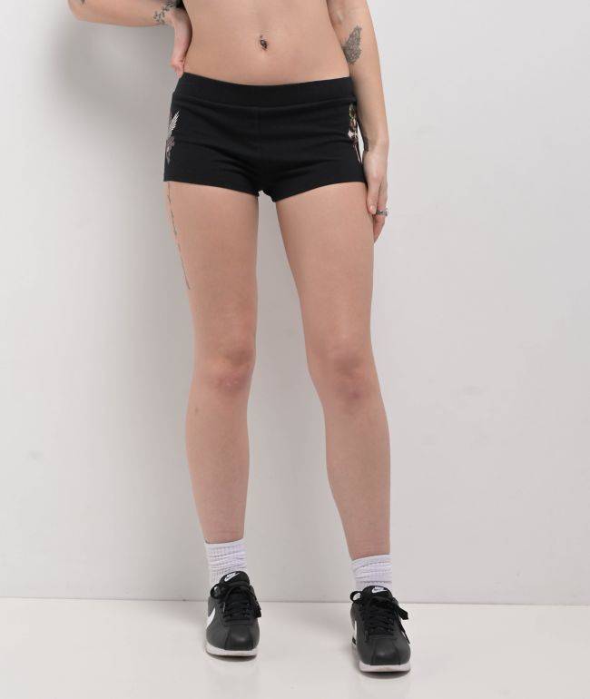 Ninth Hall Mimi Fleur De Lis Black Lounge Shorts - thumbnail 2