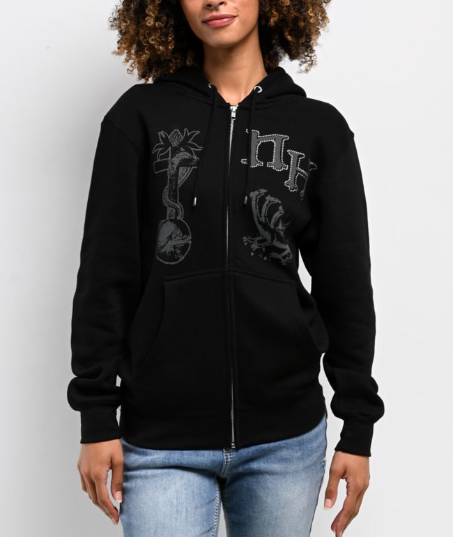 Ninth Hall Night Crawler Black Zip Hoodie - thumbnail 3