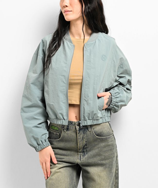 Ninth Hall Nyla Lead Nylon Bomber Jacket