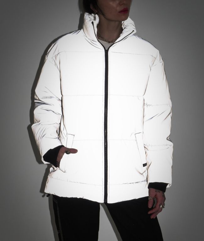 Ninth Hall Shae Reflective Silver Puffer Jacket - thumbnail 2