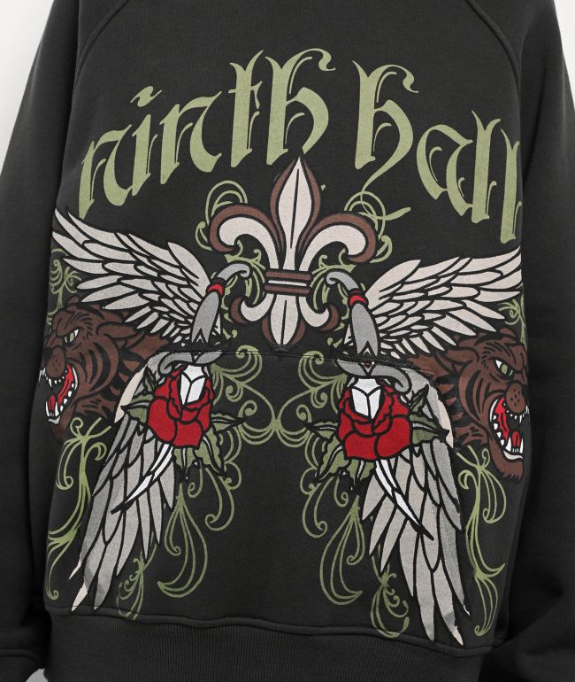 Ninth Hall Wichita Raglan Black Hoodie - thumbnail 3