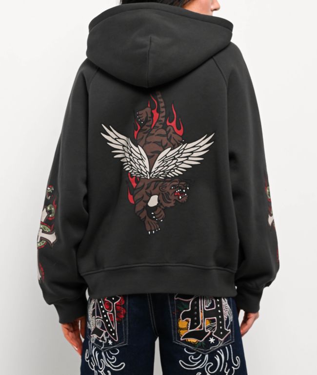 Ninth Hall Wichita Raglan Black Hoodie - thumbnail 2