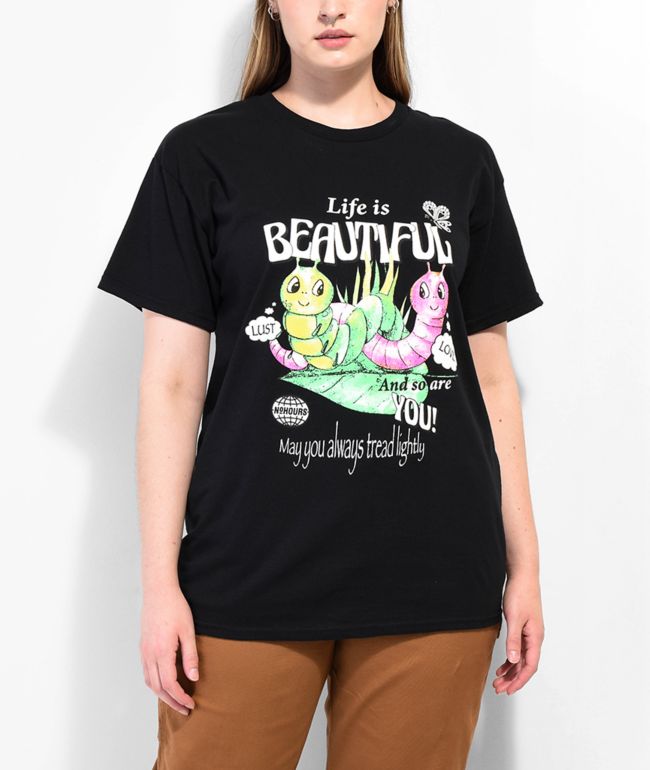 NoHours Beautiful Black T-Shirt