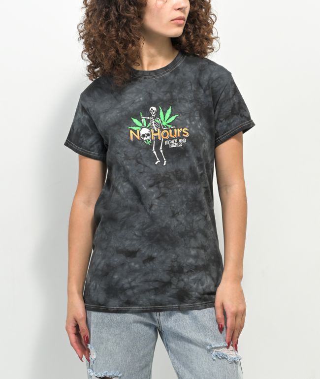 NoHours Getting Higher Black Wash T-Shirt - thumbnail 2