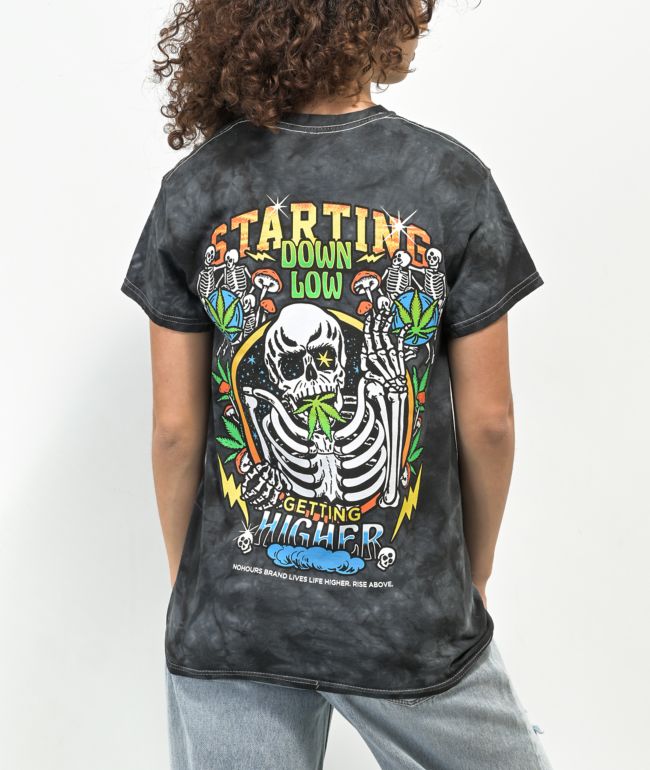 NoHours Getting Higher Black Wash T-Shirt