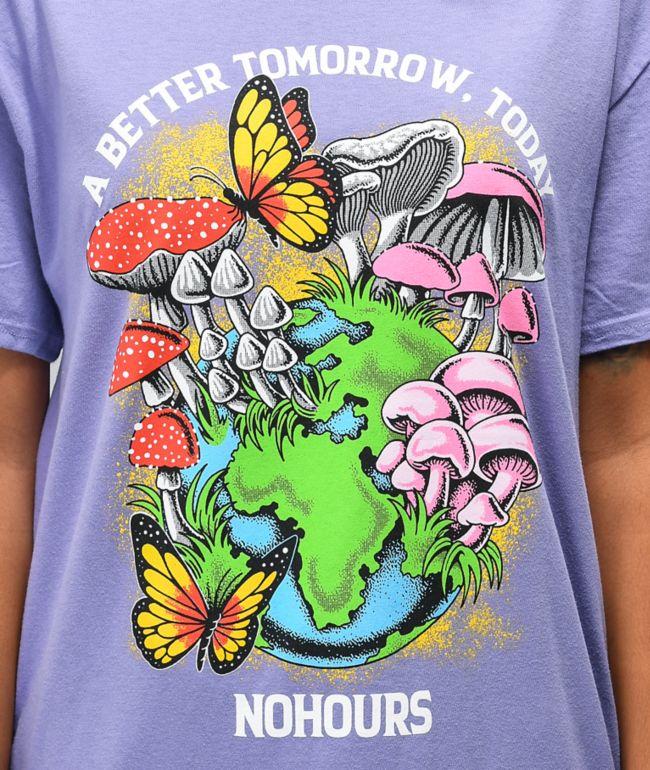 NoHours Global Purple T-Shirt - thumbnail 2