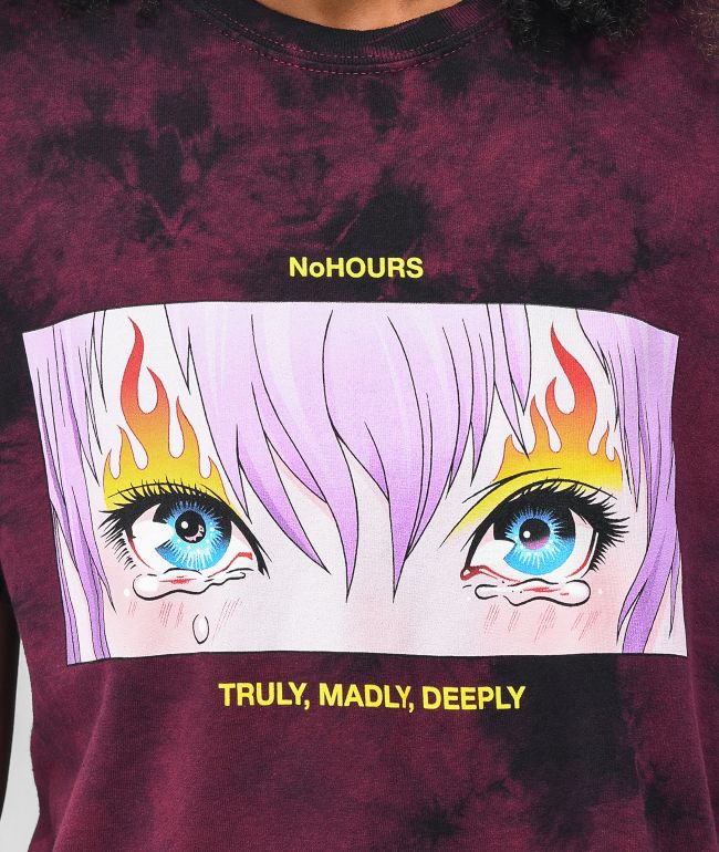 NoHours Truly Maroon Wash T-Shirt - thumbnail 2