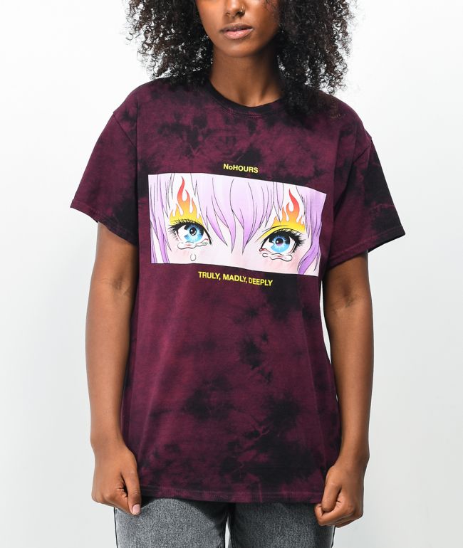 NoHours Truly Maroon Wash T-Shirt