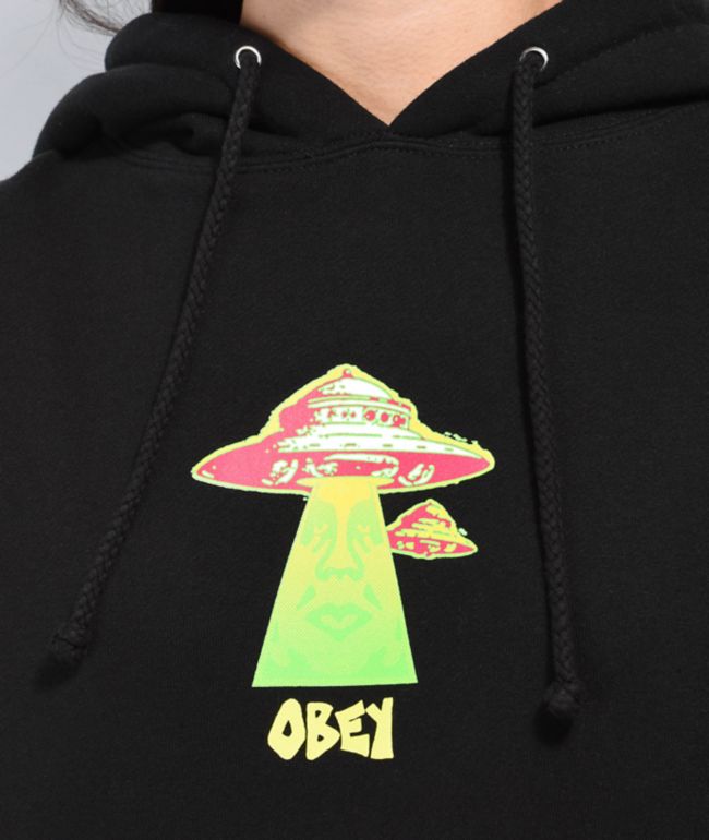 Obey Abduction Black Hoodie - thumbnail 3