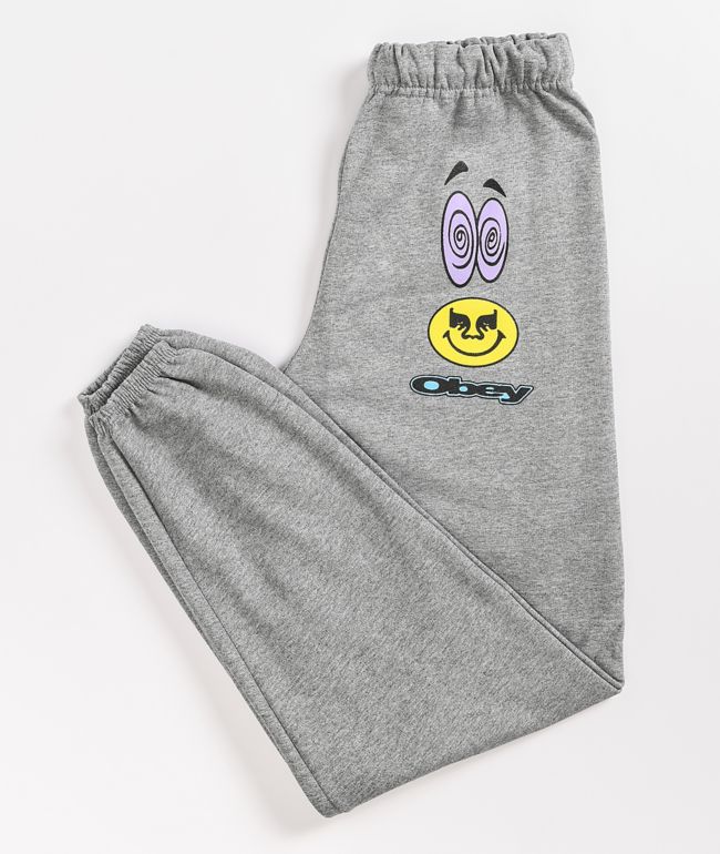 Obey Acid Crash Grey Sweatpants - thumbnail 3