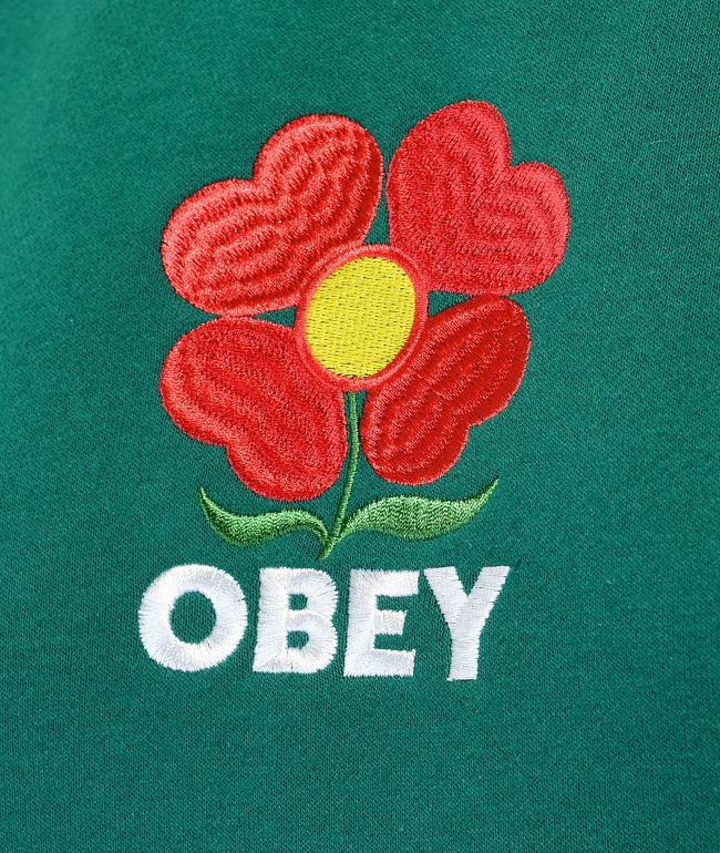 Obey Amelia Green Crewneck Sweatshirt - thumbnail 3