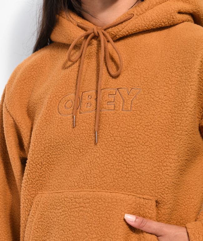 Obey Asher Brown Tech Fleece Hoodie - thumbnail 3