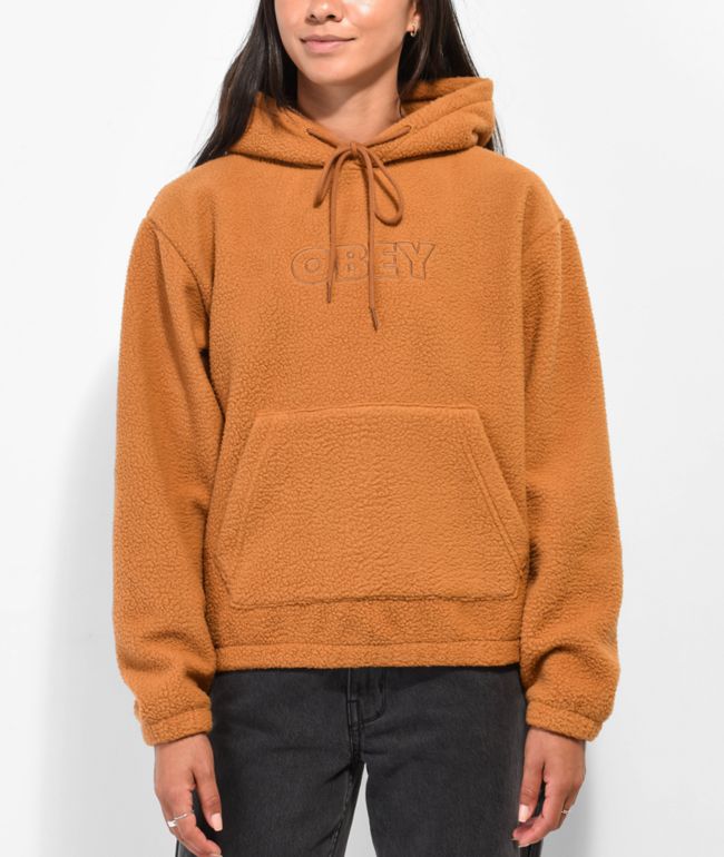 Obey Asher Brown Tech Fleece Hoodie - thumbnail 2