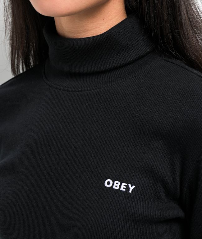 Obey Belle Black Turtle Neck Sweater - thumbnail 3