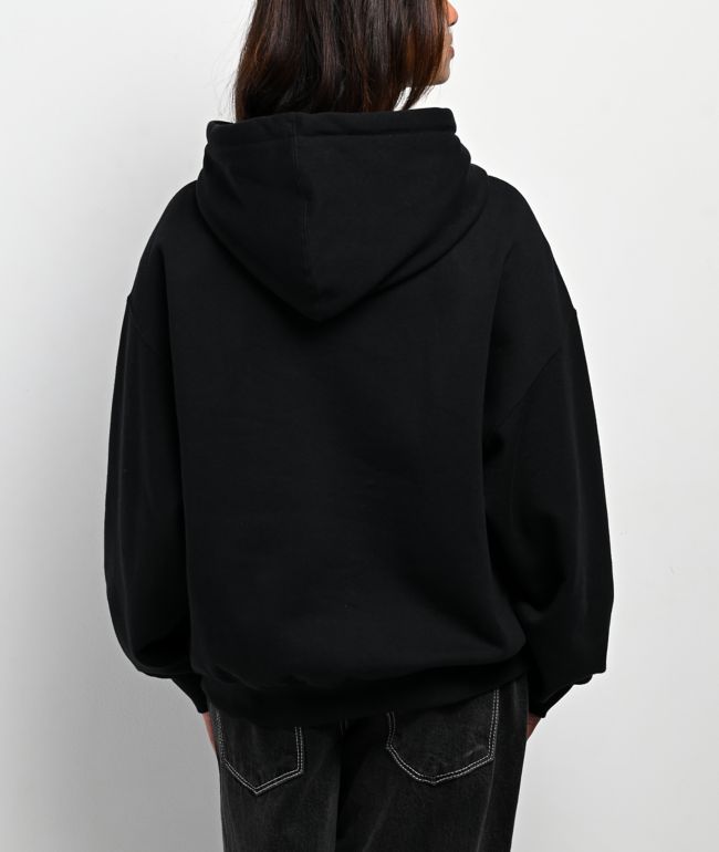 Obey Chainstitch Baggy Black Hoodie - thumbnail 2