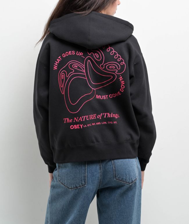 Obey Charade Digital Black & Pink Zip Hoodie