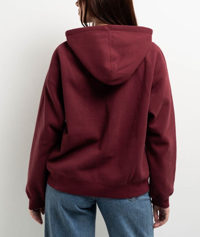 Obey Collegiate Cross Stitch Red Hoodie - thumbnail 2