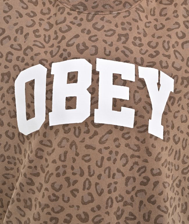 Obey Collegiate Leopard T-Shirt - thumbnail 3