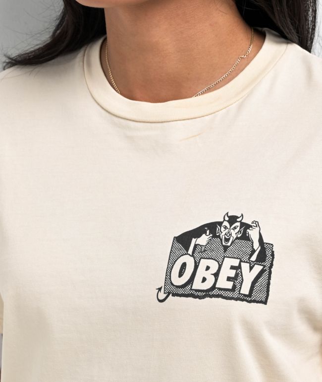 Obey Devil Natural Pigment Dye T-Shirt - thumbnail 3