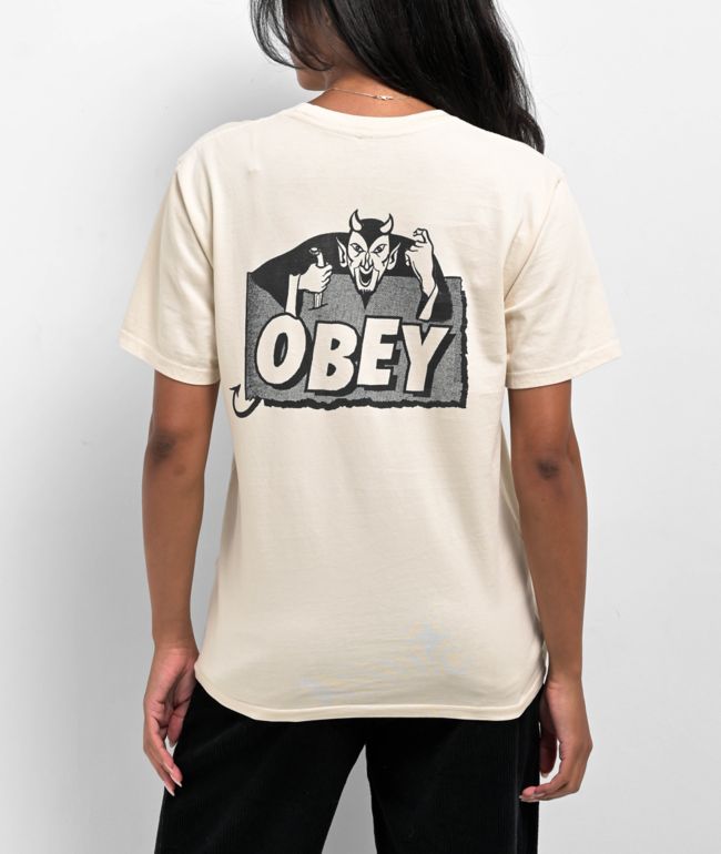 Obey Devil Natural Pigment Dye T-Shirt