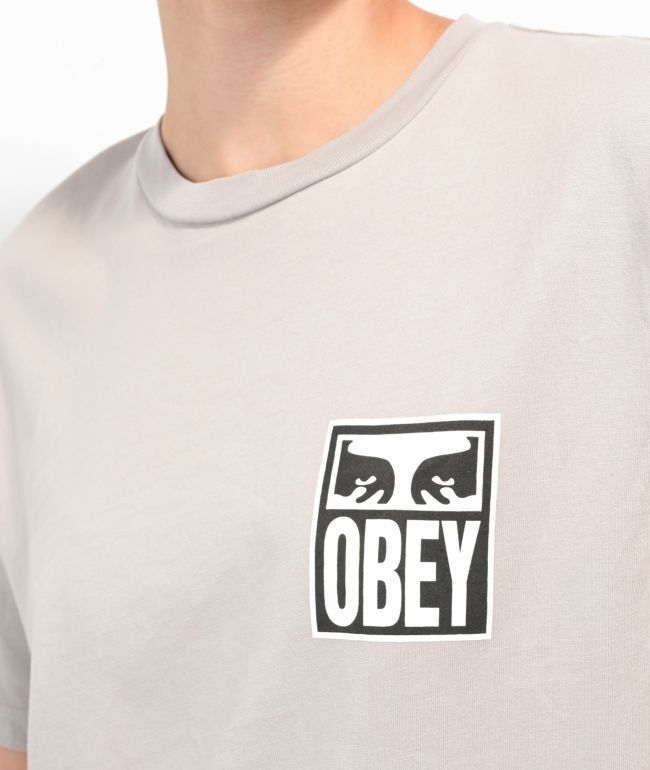 Obey Eyes Icon 2 Silver T-Shirt - thumbnail 3