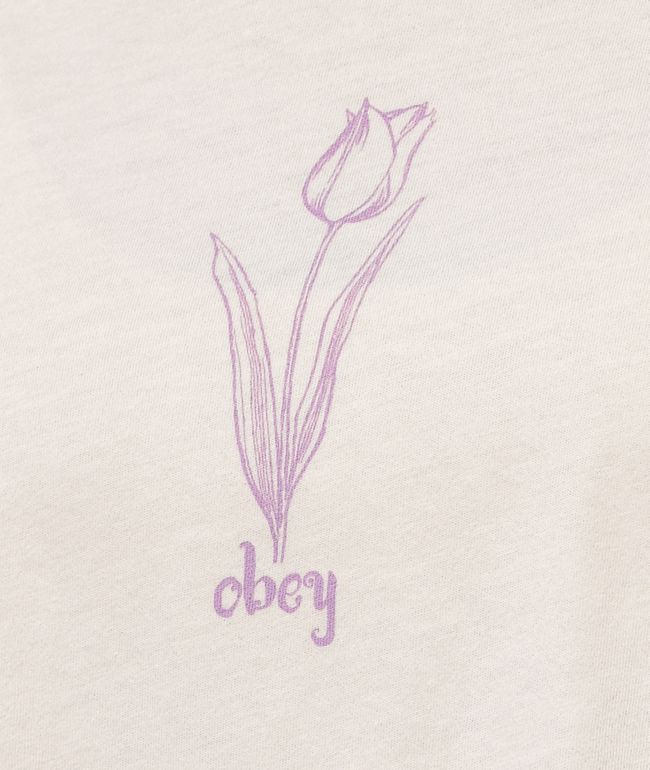 Obey Flower Natural Crop T-Shirt - thumbnail 2