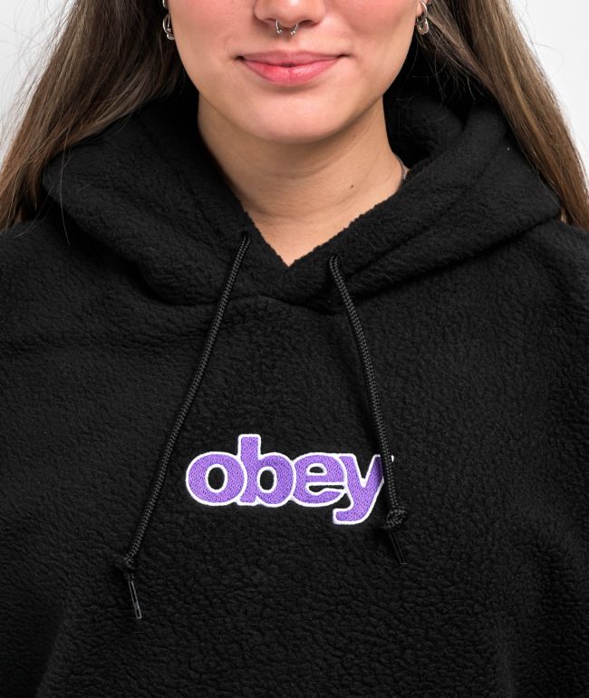 Obey Harper Black Fleece Hoodie - thumbnail 3
