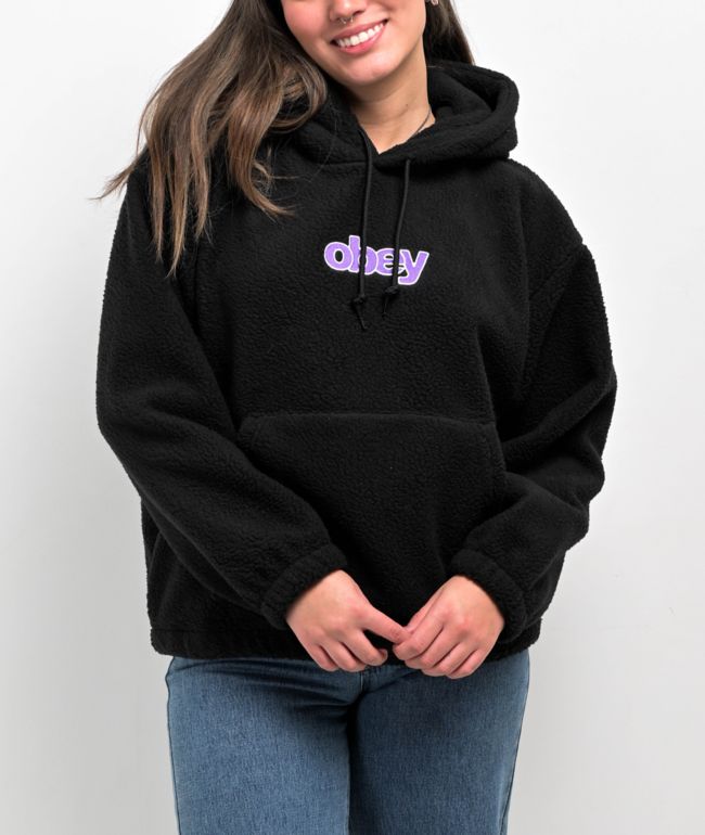 Obey Harper Black Fleece Hoodie