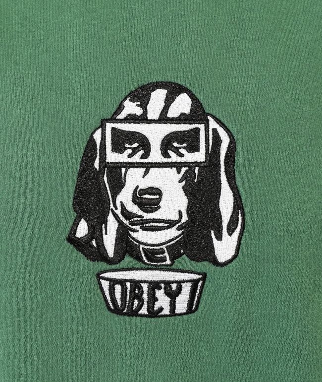 Obey Hound Green Crewneck Sweatshirt - thumbnail 3