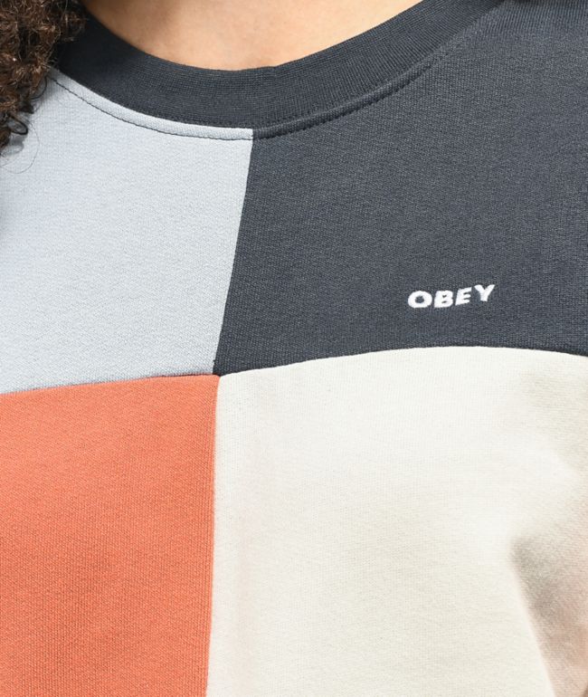Obey Lockdown Colorblock Crewneck Sweatshirt - thumbnail 3