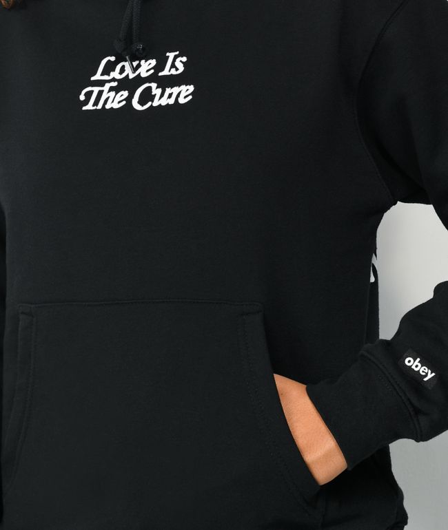 Obey Love Is Cure Black Hoodie - thumbnail 3
