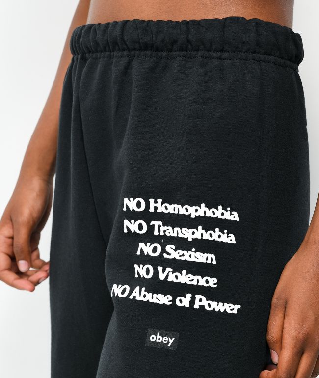 Obey Love Is The Cure Black Sweatpants - thumbnail 3