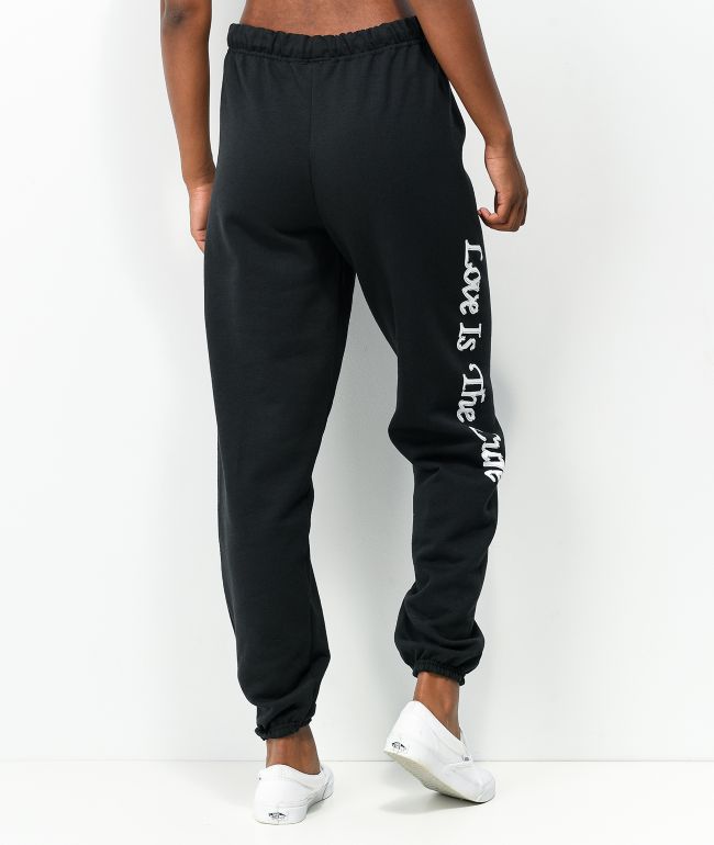 Obey Love Is The Cure Black Sweatpants - thumbnail 2