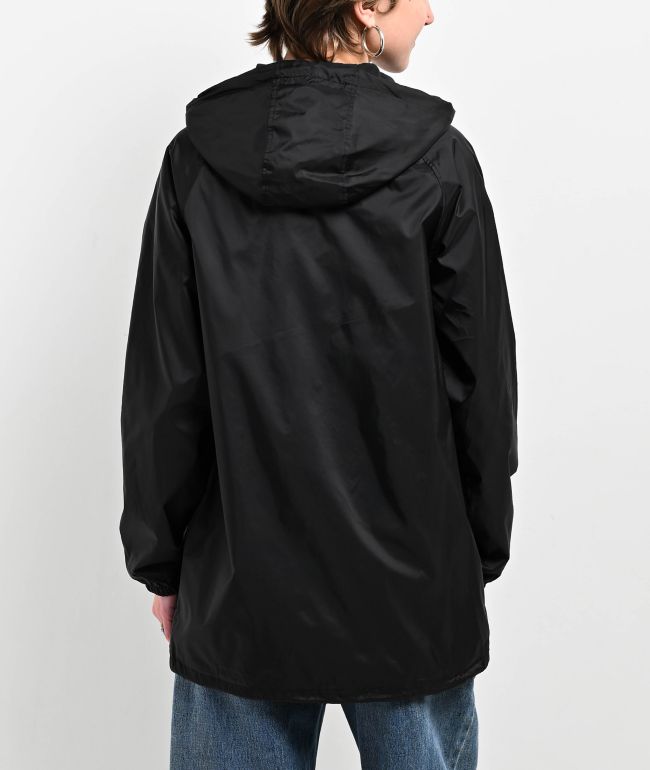 Obey Lowercase Black Windbreaker Jacket - thumbnail 2
