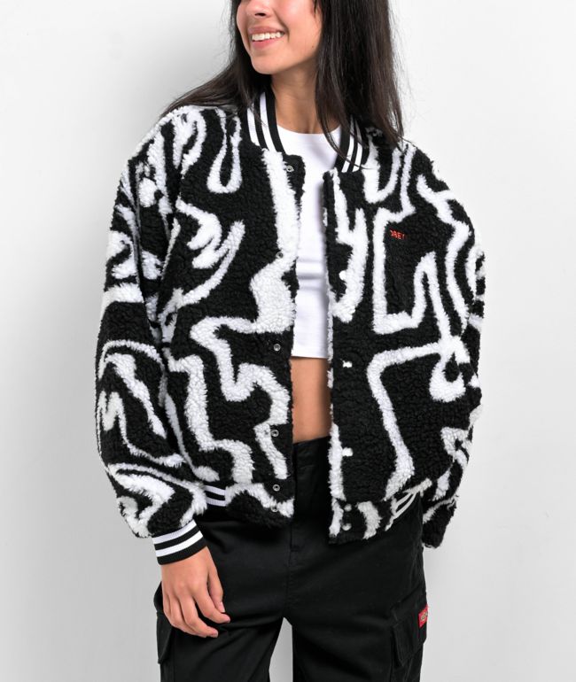 Obey Mazy Sherpa Varsity Jacket