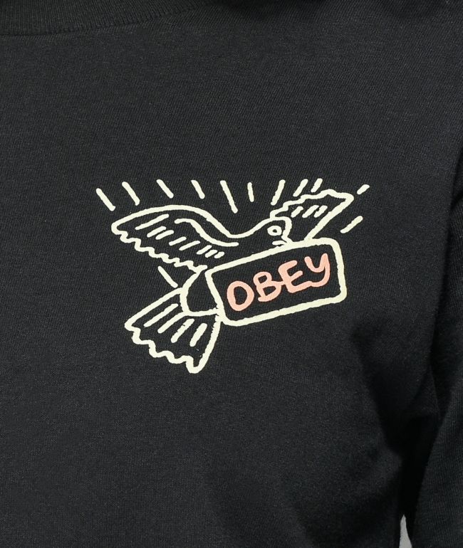Obey One Love Black Long Sleeve T-Shirt - thumbnail 3