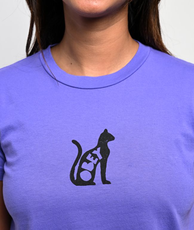 Obey Opulence Purple Crop T-Shirt - thumbnail 3