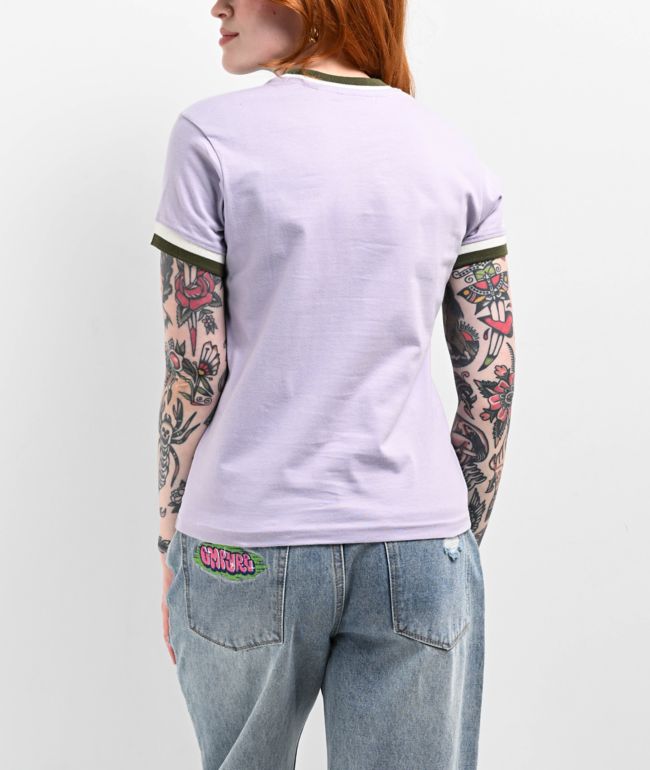 Obey Penny Orchid Petal Ringer T-Shirt - thumbnail 2