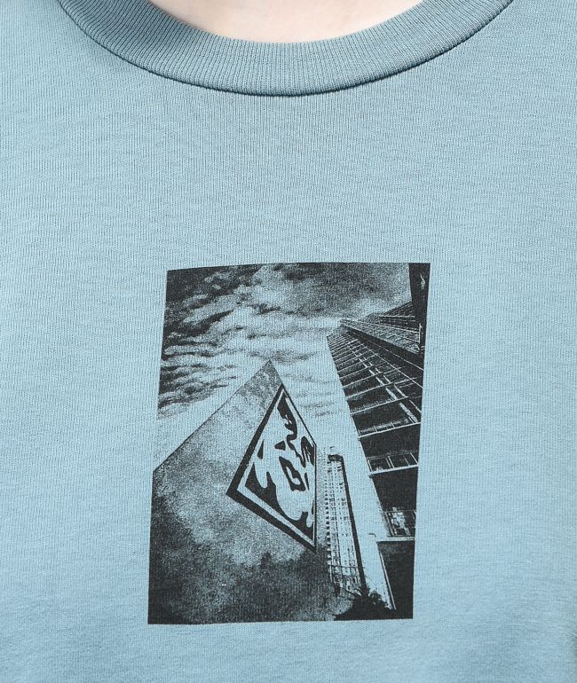 Obey San Diego Icon Blue Crop T-Shirt - thumbnail 2