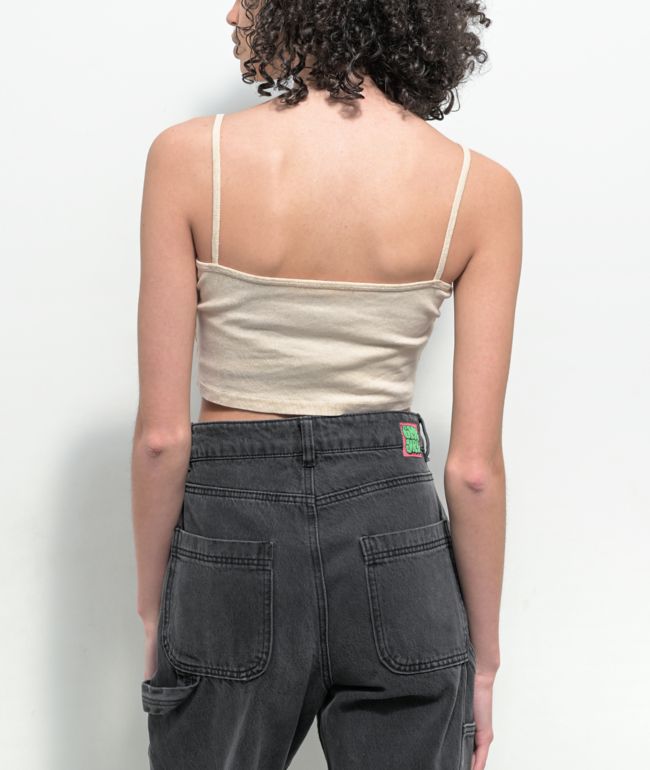 Obey Scatch N Sniff White Crop Tank Top - thumbnail 3