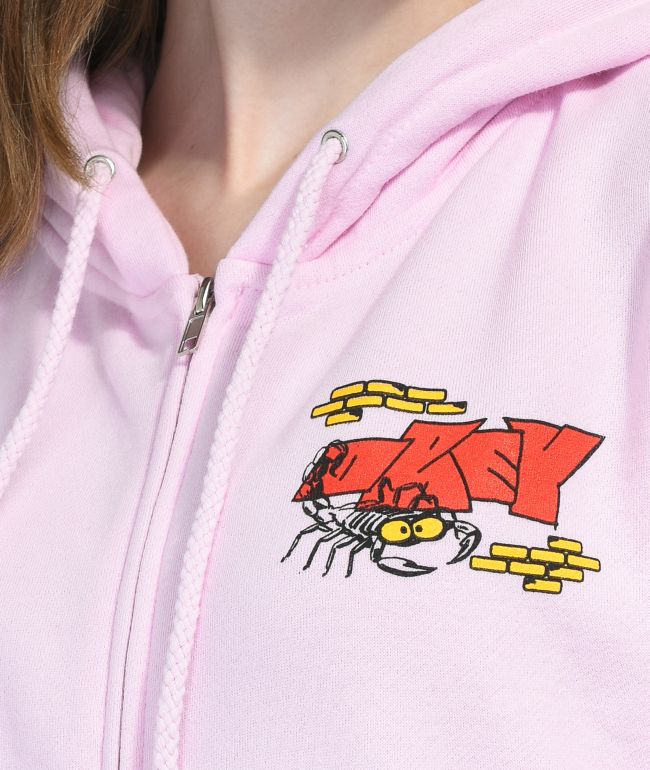 Obey Scorpion Pink Zip Hoodie - thumbnail 3