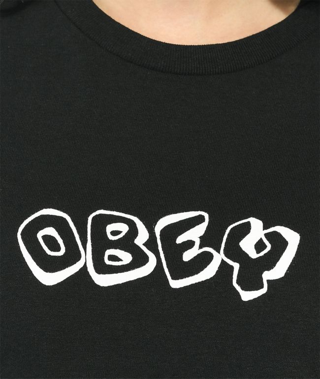 Obey Smellin Daisies Black T-Shirt - thumbnail 3