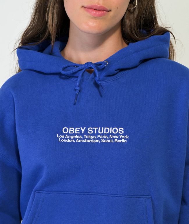 Obey Studios Blue Hoodie - thumbnail 3